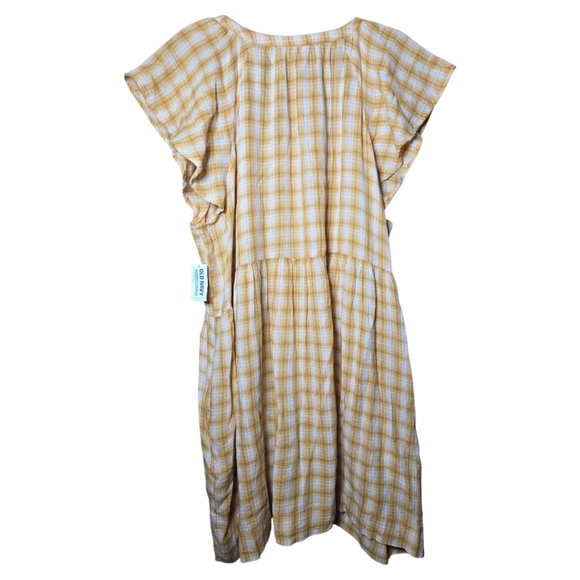NWT Old Navy Flutter Sleeve Plaid Swing Dress Size XXL - Picture 6 of 7
